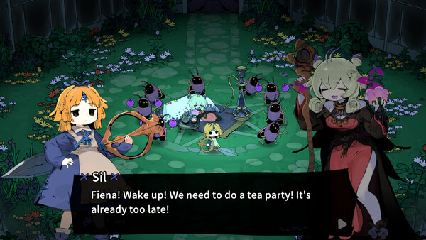 Sil speaking with Fiena during the Garden of Witches story